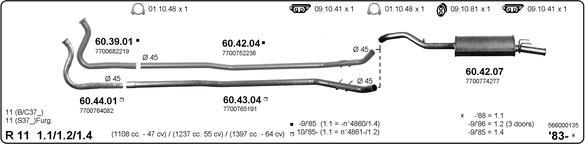 IMASAF 566000135 - Система випуску ОГ autocars.com.ua