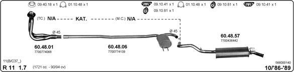 IMASAF 566000140 - Система випуску ОГ autocars.com.ua