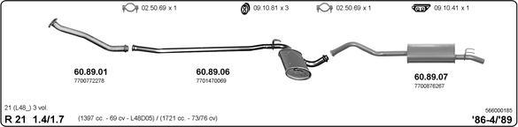 IMASAF 566000185 - Система випуску ОГ autocars.com.ua