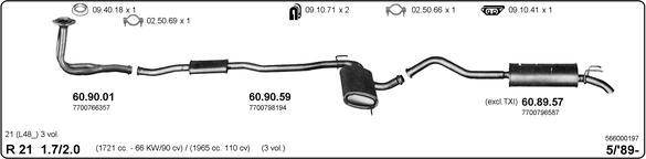 IMASAF 566000197 - Система випуску ОГ autocars.com.ua
