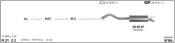 IMASAF 566000203 - Система випуску ОГ autocars.com.ua