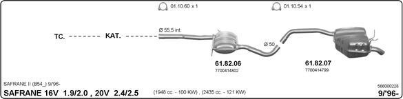 Imasaf 566000228 - Система випуску ОГ autocars.com.ua