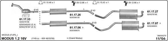 IMASAF 566000270 - Система випуску ОГ autocars.com.ua