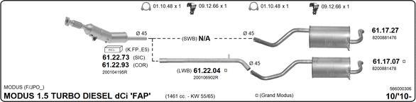 IMASAF 566000306 - Система випуску ОГ autocars.com.ua