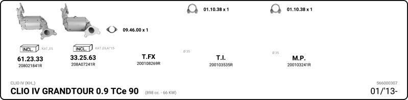 Imasaf 566000307 - Система випуску ОГ autocars.com.ua