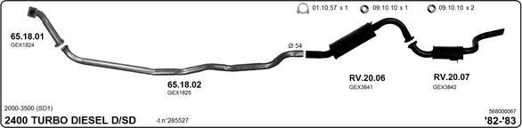 IMASAF 568000067 - Система випуску ОГ autocars.com.ua