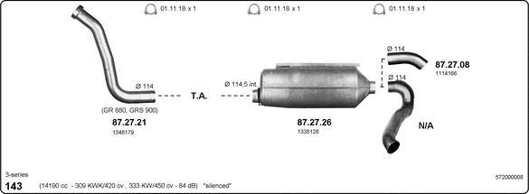 IMASAF 572000008 - Система випуску ОГ autocars.com.ua