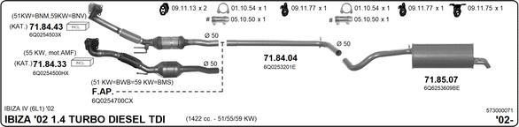 Imasaf 573000071 - Система випуску ОГ autocars.com.ua