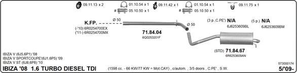 Imasaf 573000174 - Система випуску ОГ autocars.com.ua