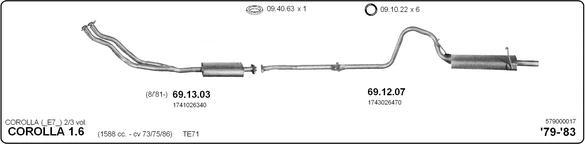 IMASAF 579000017 - Система випуску ОГ autocars.com.ua