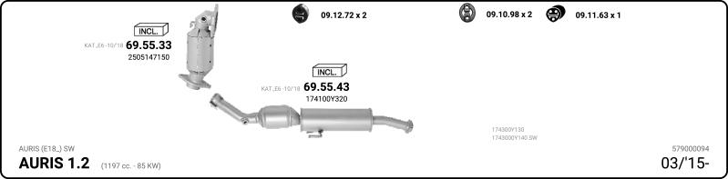 Imasaf 579000094 - Система випуску ОГ autocars.com.ua