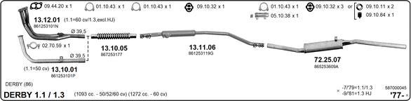 IMASAF 587000045 - Система випуску ОГ autocars.com.ua