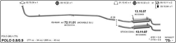 IMASAF 587000277 - Система випуску ОГ autocars.com.ua