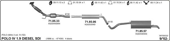 IMASAF 587000322 - Система випуску ОГ autocars.com.ua