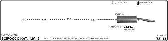 IMASAF 587000333 - Система випуску ОГ autocars.com.ua