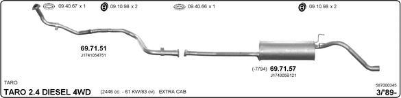 IMASAF 587000345 - Система випуску ОГ autocars.com.ua