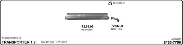 IMASAF 587000361 - Система випуску ОГ autocars.com.ua