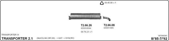 IMASAF 587000363 - Система випуску ОГ autocars.com.ua