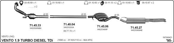 Imasaf 587000421 - Система випуску ОГ autocars.com.ua