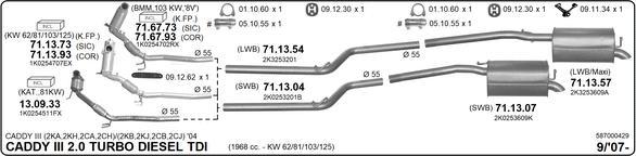 Imasaf 587000429 - Система випуску ОГ autocars.com.ua