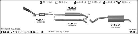 IMASAF 587000433 - Система випуску ОГ autocars.com.ua