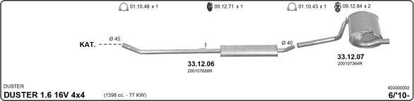 Imasaf 603000002 - Система выпуска ОГ avtokuzovplus.com.ua