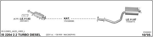 IMASAF 874000001 - Система випуску ОГ autocars.com.ua