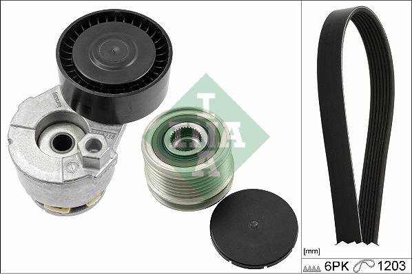 INA 529 0009 20 - Поликлиновий ремінний комплект autocars.com.ua