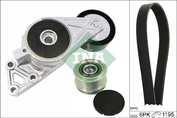 INA 529 0470 20 - Поликлиновий ремінний комплект autocars.com.ua