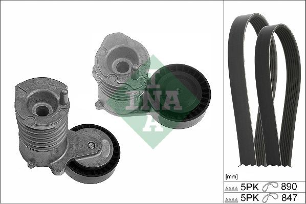 INA 529 0492 10 - Поликлиновый ременный комплект autodnr.net