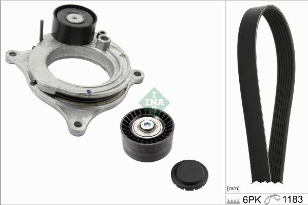 INA 529 0595 10 - Поликлиновий ремінний комплект autocars.com.ua