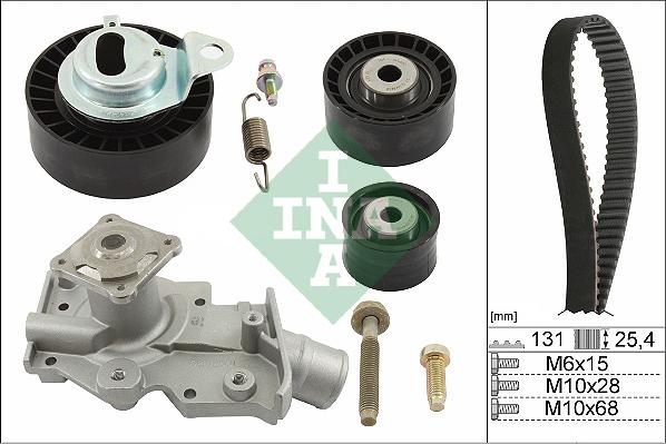 INA 530 0102 30 - Водяний насос + комплект зубчатого ременя autocars.com.ua