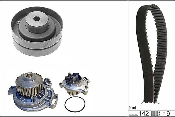 INA 530 0156 30 - Водяной насос + комплект зубчатого ремня avtokuzovplus.com.ua