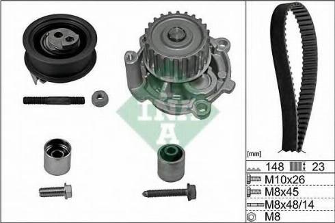 INA 530 0584 30 - Водяний насос + комплект зубчатого ременя autocars.com.ua