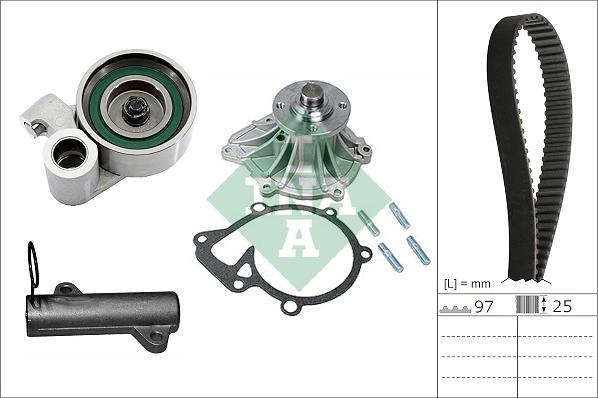 INA 530 0719 30 - Водяной насос + комплект зубчатого ремня autodnr.net