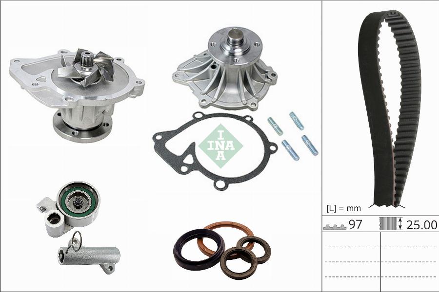 INA 530 0865 30 - Водяной насос + комплект зубчатого ремня autodnr.net