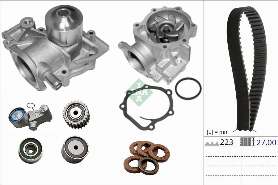 INA 530 0877 30 - Водяной насос + комплект зубчатого ремня autodnr.net