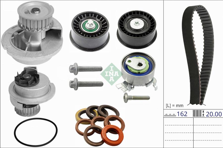 INA 530 0885 30 - Водяной насос + комплект зубчатого ремня autodnr.net