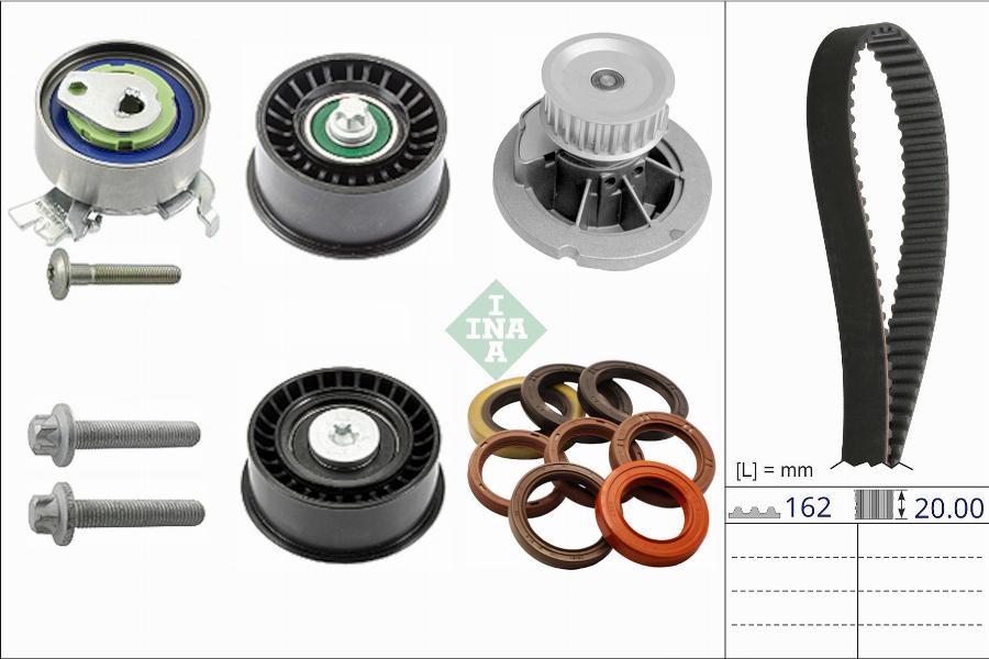 INA 530 0885 31 - Водяной насос + комплект зубчатого ремня autodnr.net