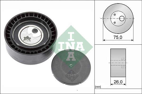 INA 531 0930 10 - Паразитний / провідний ролик, поліклиновий ремінь autocars.com.ua