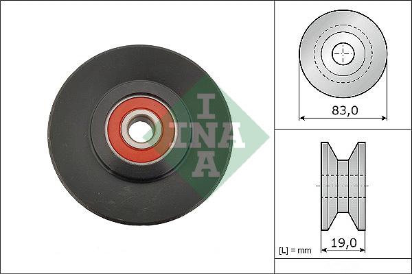 INA 531 0939 10 - Натяжна ролик, клиновий ремінь autocars.com.ua