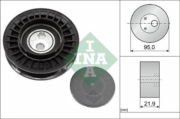 INA 531 0963 10 - Паразитний / провідний ролик, поліклиновий ремінь autocars.com.ua