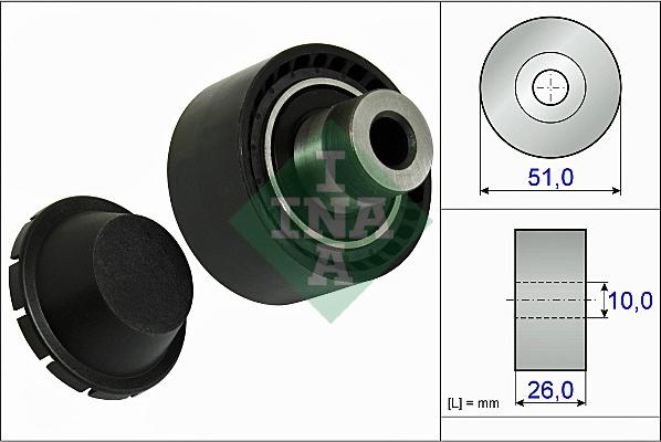 INA 532 0334 10 - Направляющий ролик, поликлиновый ремень avtokuzovplus.com.ua