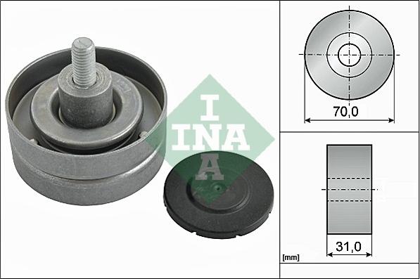 INA 532 0415 10 - Паразитний / провідний ролик, поліклиновий ремінь autocars.com.ua