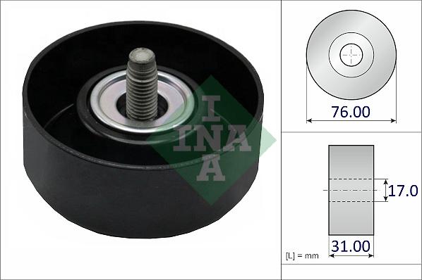 INA 532 0743 10 - Паразитний / провідний ролик, поліклиновий ремінь autocars.com.ua