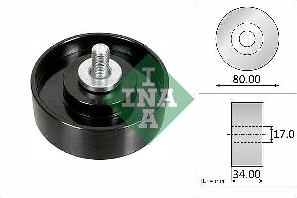 INA 532 1029 10 - Направляющий ролик, поликлиновый ремень avtokuzovplus.com.ua