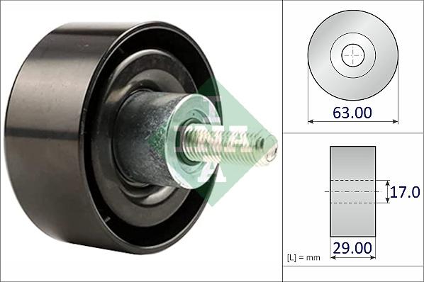 INA 532 1045 10 - Паразитний / провідний ролик, поліклиновий ремінь autocars.com.ua