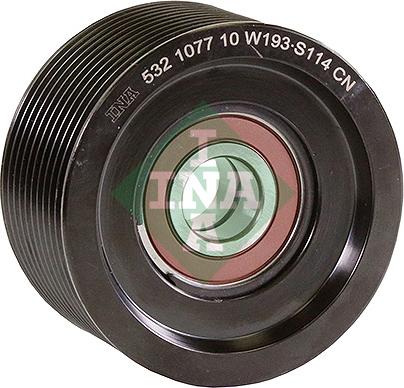 INA 532 1077 10 - Паразитний / провідний ролик, поліклиновий ремінь autocars.com.ua