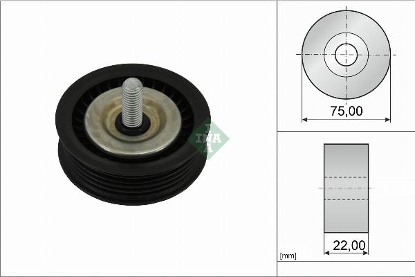 INA 532 1197 10 - Паразитний / провідний ролик, поліклиновий ремінь autocars.com.ua