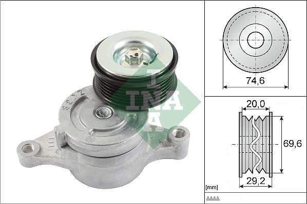 INA 534 0457 10 - Натягувач ременя, клинові зуб. autocars.com.ua